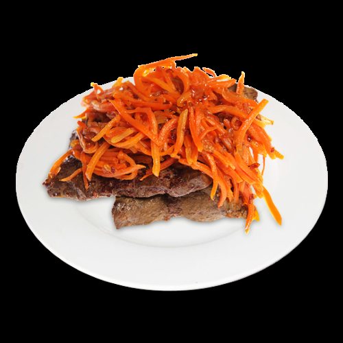 Beef liver with carrots