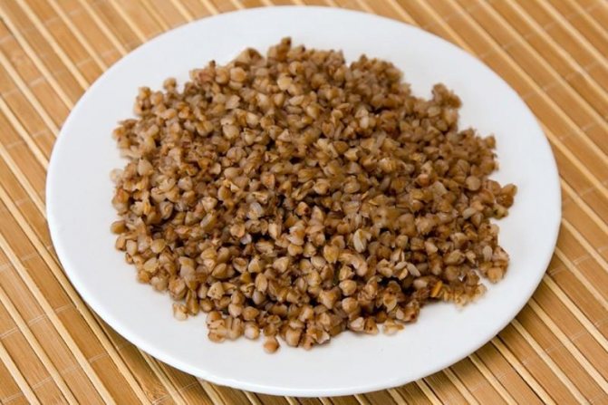 Buckwheat in a plate