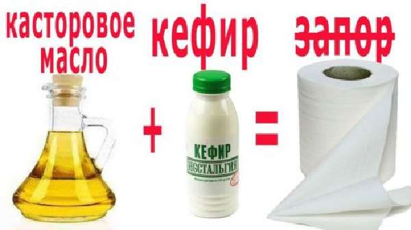 Castor oil and kefir