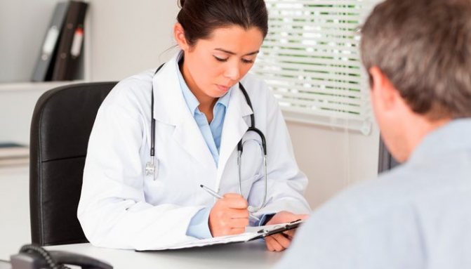 Consultation with a doctor is the first stage in treatment