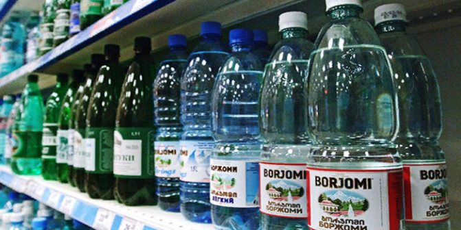 mineral water in a pharmacy chain