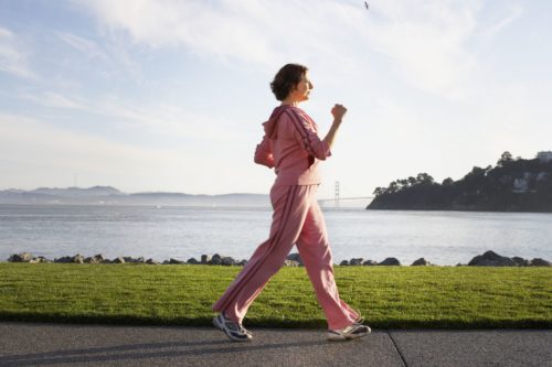 Low-intensity running or walking is encouraged