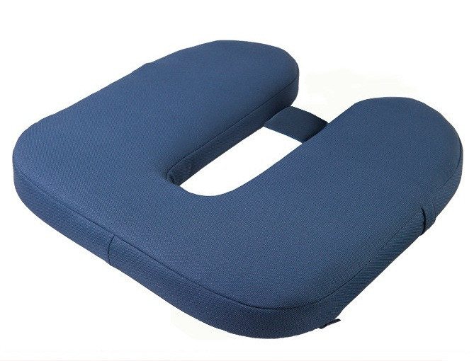 Orthopedic pillow for hemorrhoids on the seat