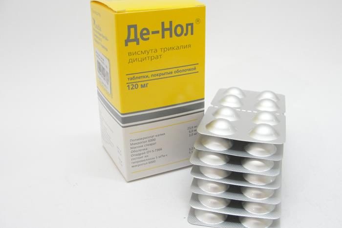 Tablets from the packaging of De-Nol