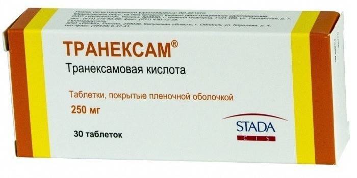 Packaging of Tranexam tablets